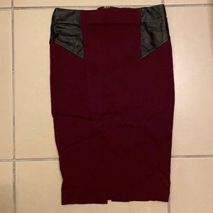 Women’s skirt | pencil skirt | small | black-burgundy